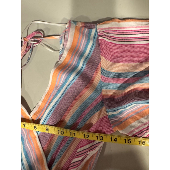 Blue Rain Striped Romper Pink and Blue Size Small - Picture 7 of 11